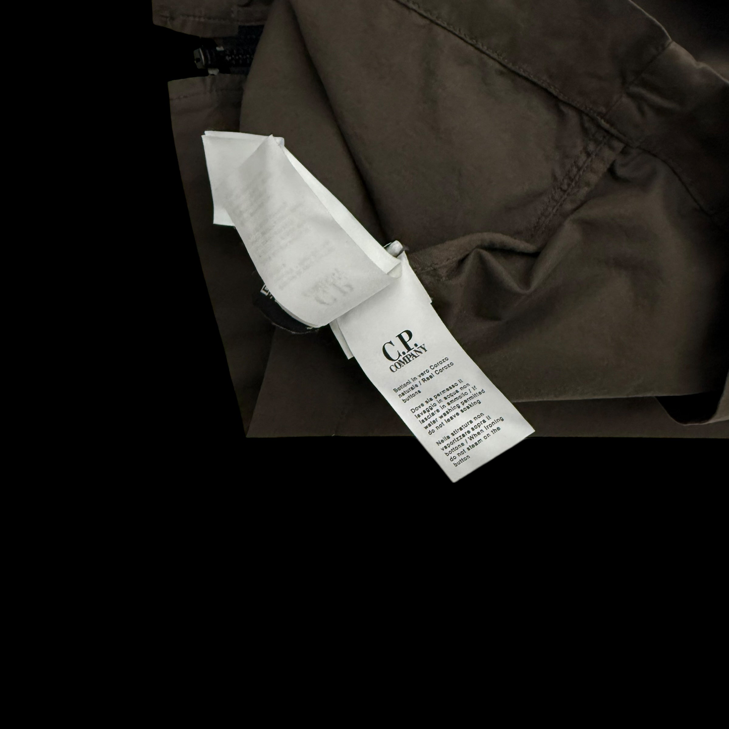 C.P. Company Gabardine Pocket Lens Overshirt Brown (Fits L-XL)