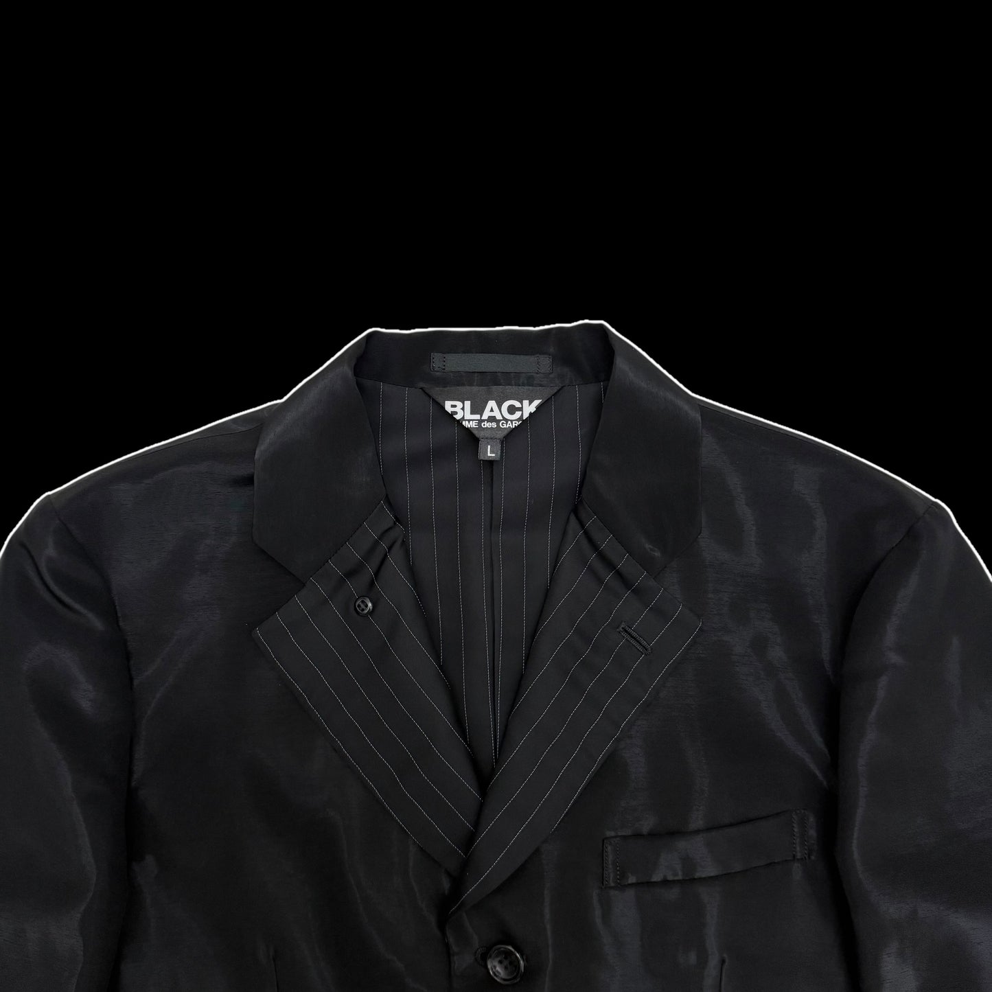 Comme Des Garçons BLACK SS20 Triacetate Blazer Black (Fits M)