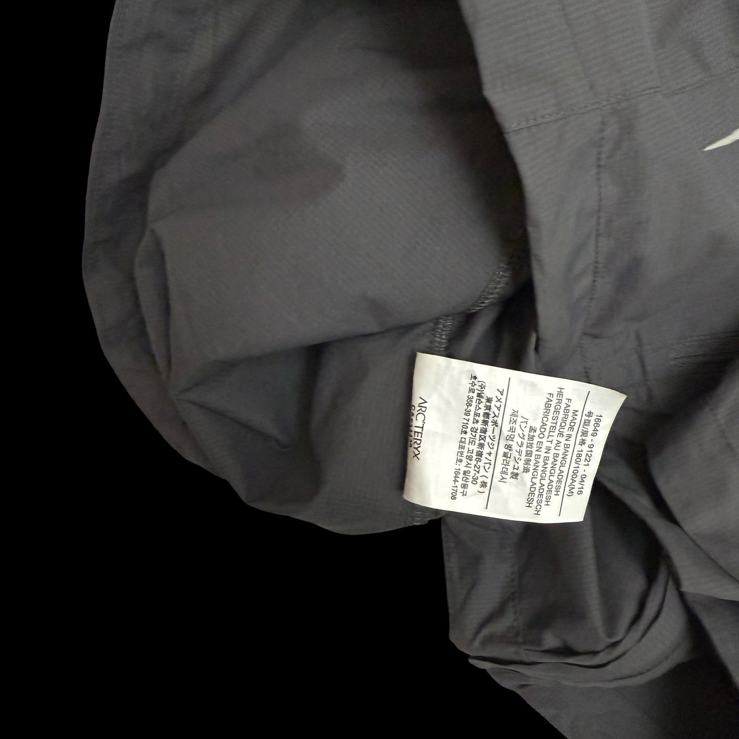 Arc’teryx Incendo Shell Jacket Grey (Size M)