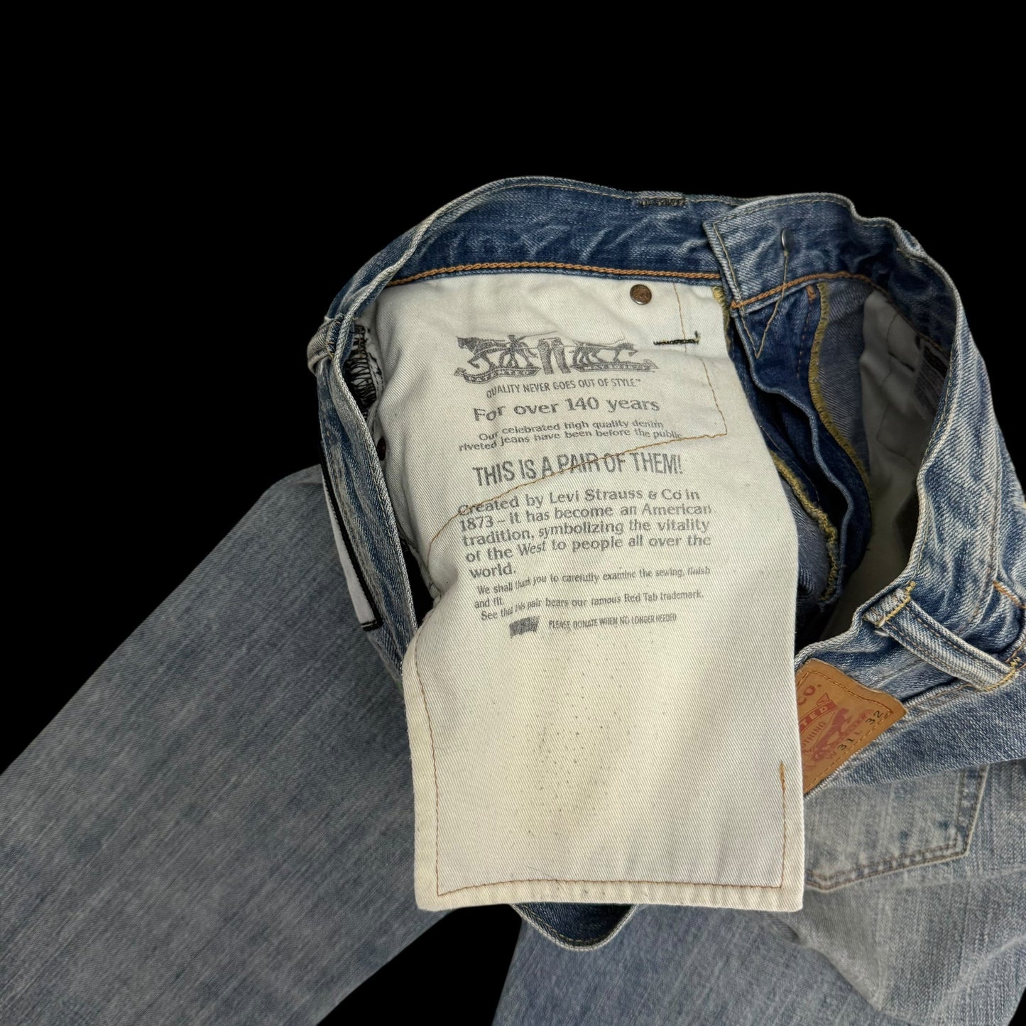 Levi’s 513 Custom Patchwork Jeans (Size 31”)