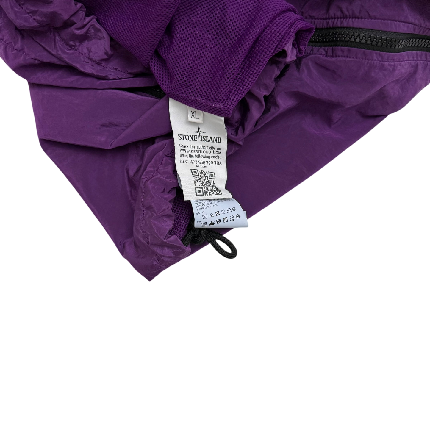 Stone Island 2018 Nylon Metal Smock Jacket Purple (Size XL)