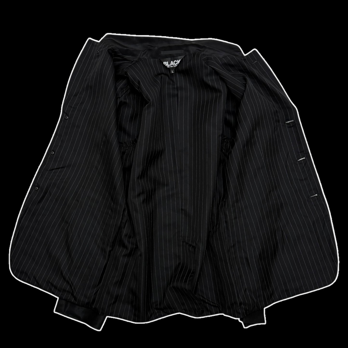 Comme Des Garçons BLACK SS20 Triacetate Blazer Black (Fits M)