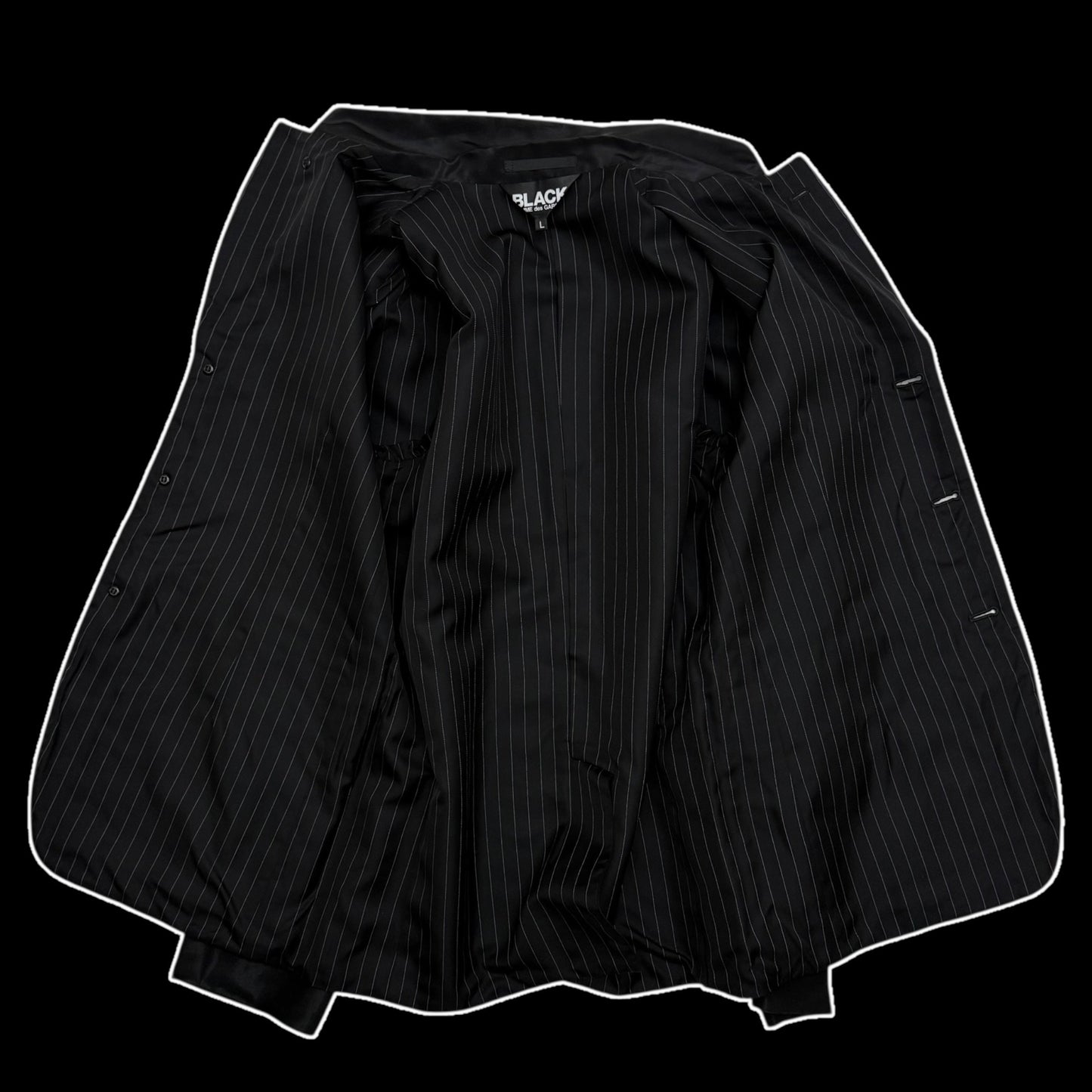 Comme Des Garçons BLACK SS20 Triacetate Blazer Black (Fits M)