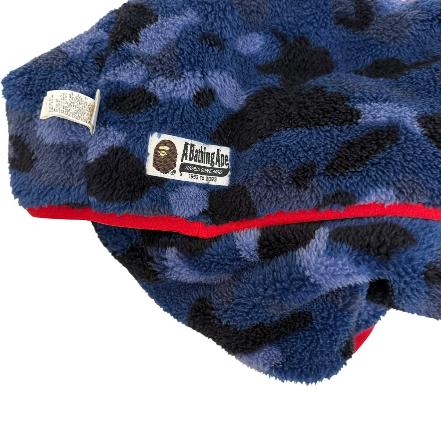 BAPE (A Bathing Ape) Fleece Scarf Red/Blue