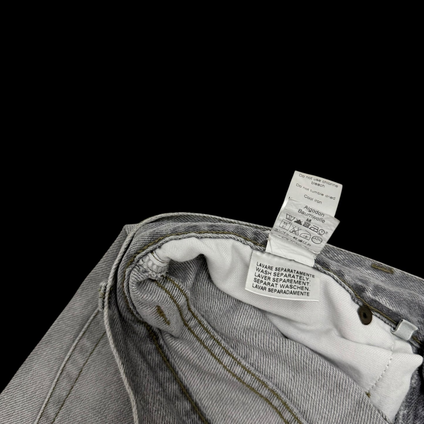 Kenzo Paris Easy Cut Patchwork Washed Jeans (Size 34”)