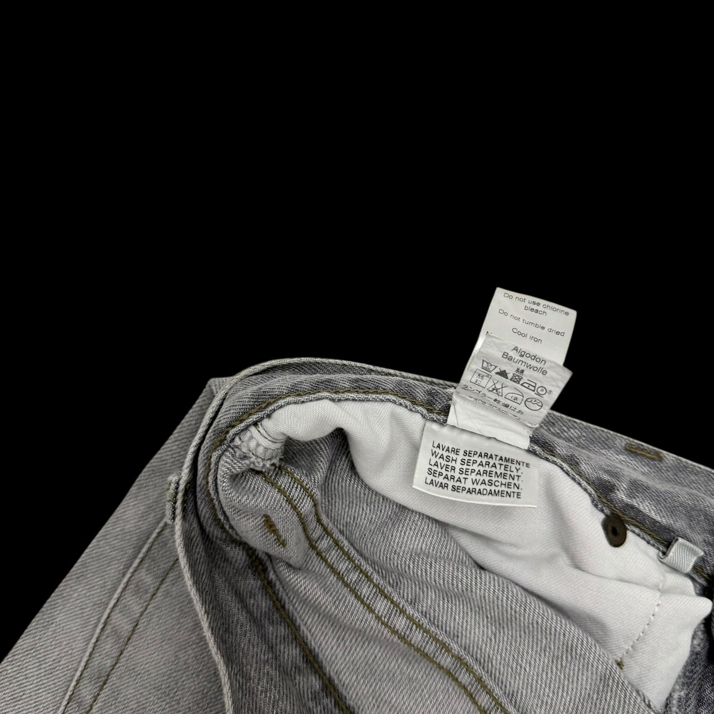 Kenzo Paris Easy Cut Patchwork Washed Jeans (Size 34”)