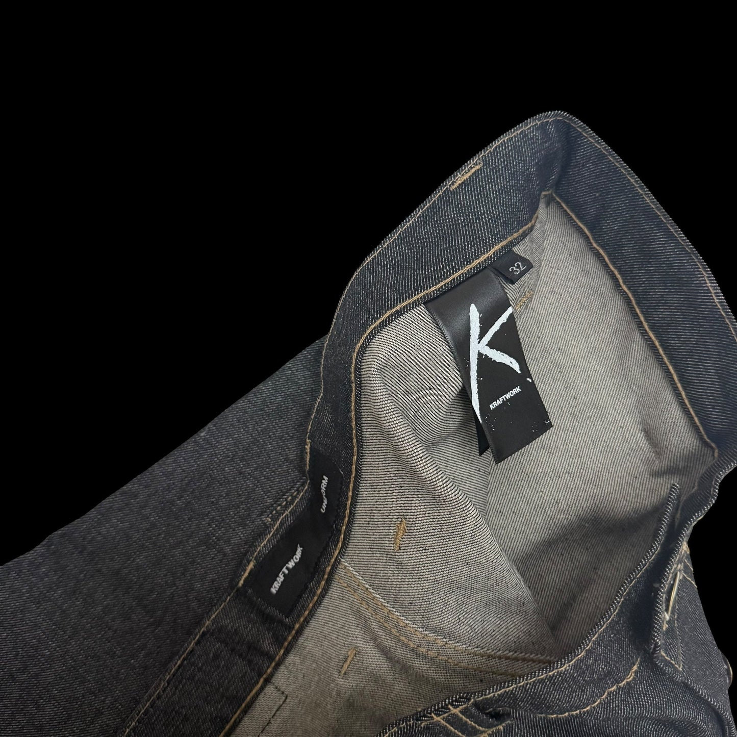 Kraftwork SS 2025 Uniform Pleated Denim Jeans (Fits 34”)