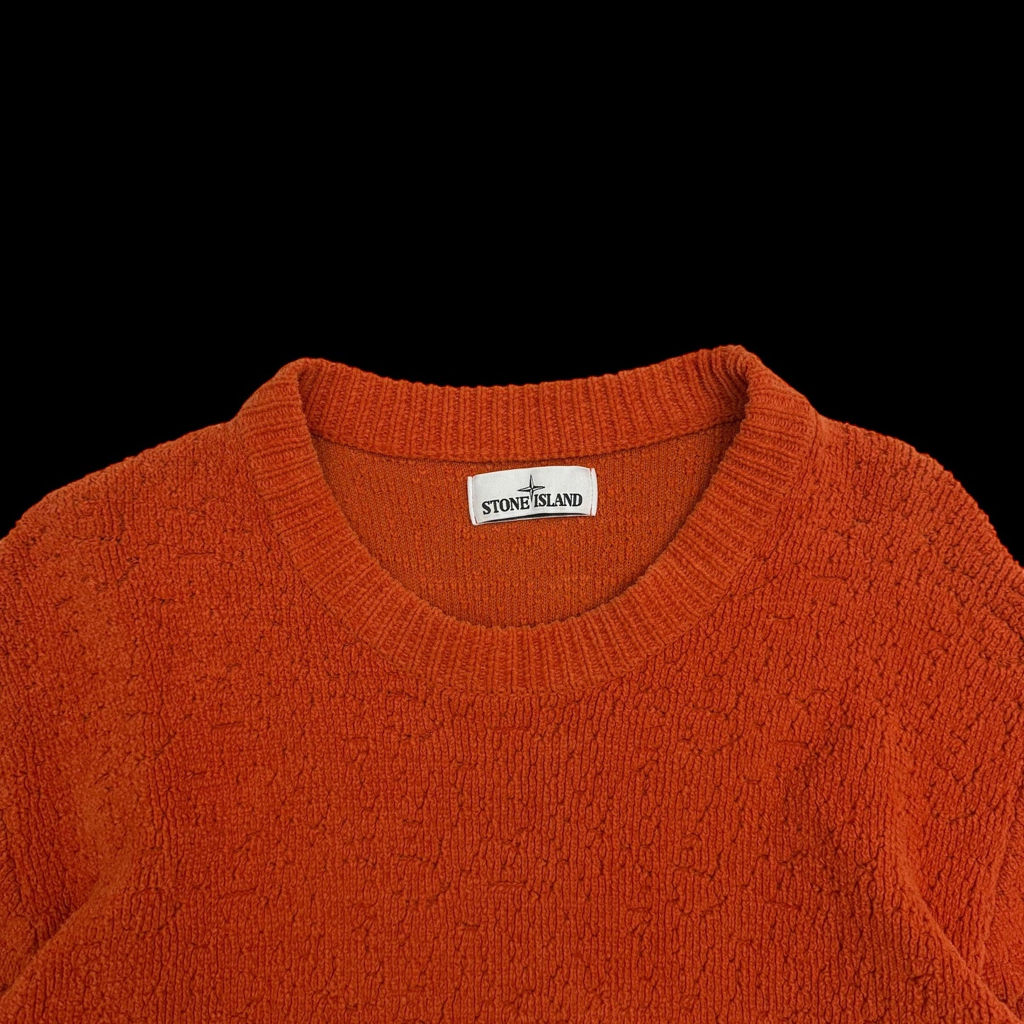 Stone Island AW19 Textured Sweatshirt Orange (Size XL)