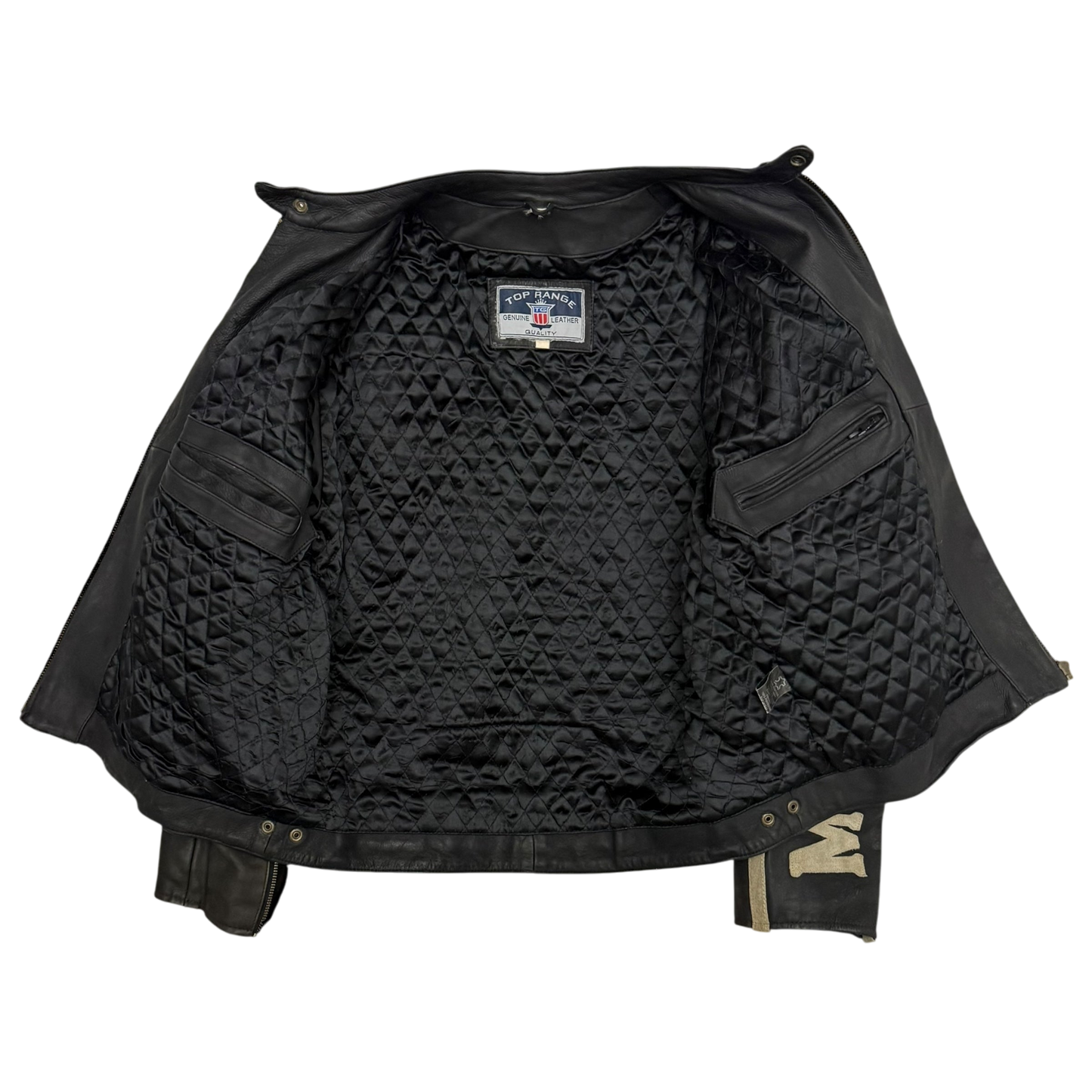 Marlboro 90s Leather Racing Jacket Black (fits L)