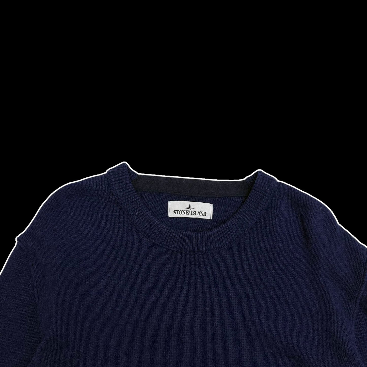 Stone Island AW16 Wool Blend Knit Sweatshirt Navy (Size XXL)