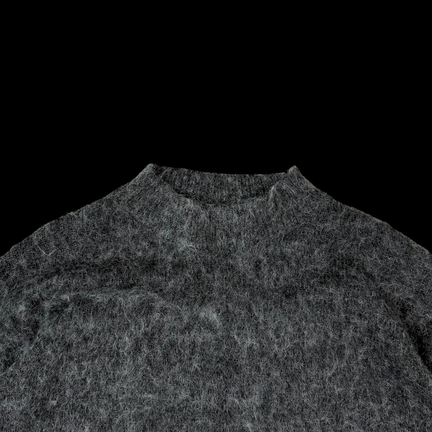 Off-White c/o Virgil Abloh Arrows-Intarsia Gradient Mohair Oversized Sweatshirt Grey (Fits Up To XL)
