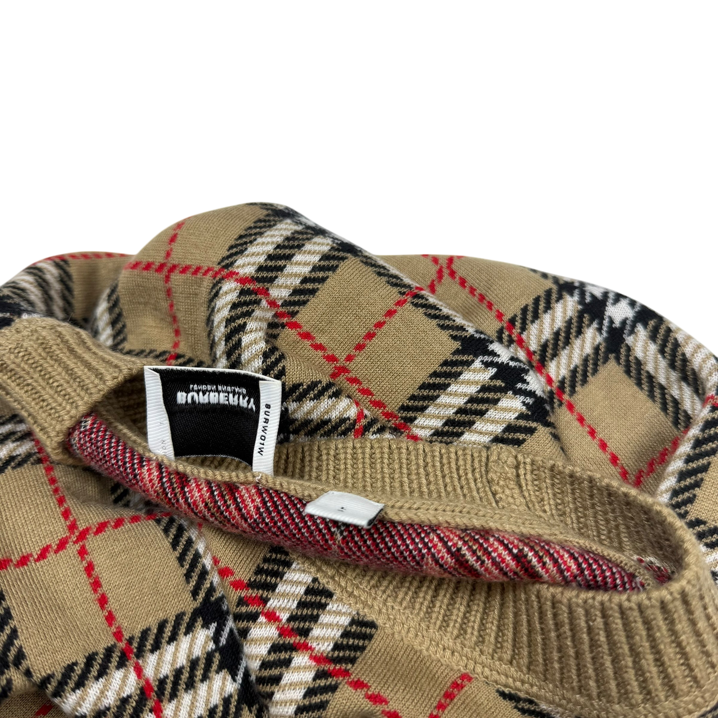 Burberry FW19 Nova Check Fletcher Sweatshirt Beige (Size L)