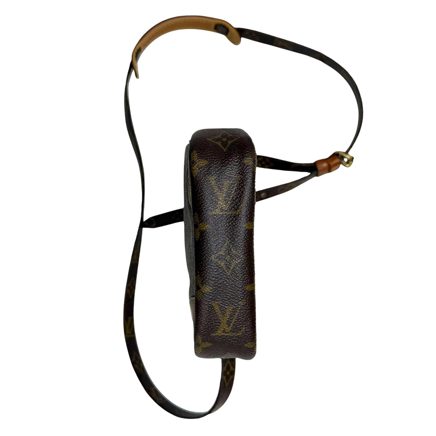 Louis Vuitton 2003 Monogram Danube Leather Crossbody Bag Brown