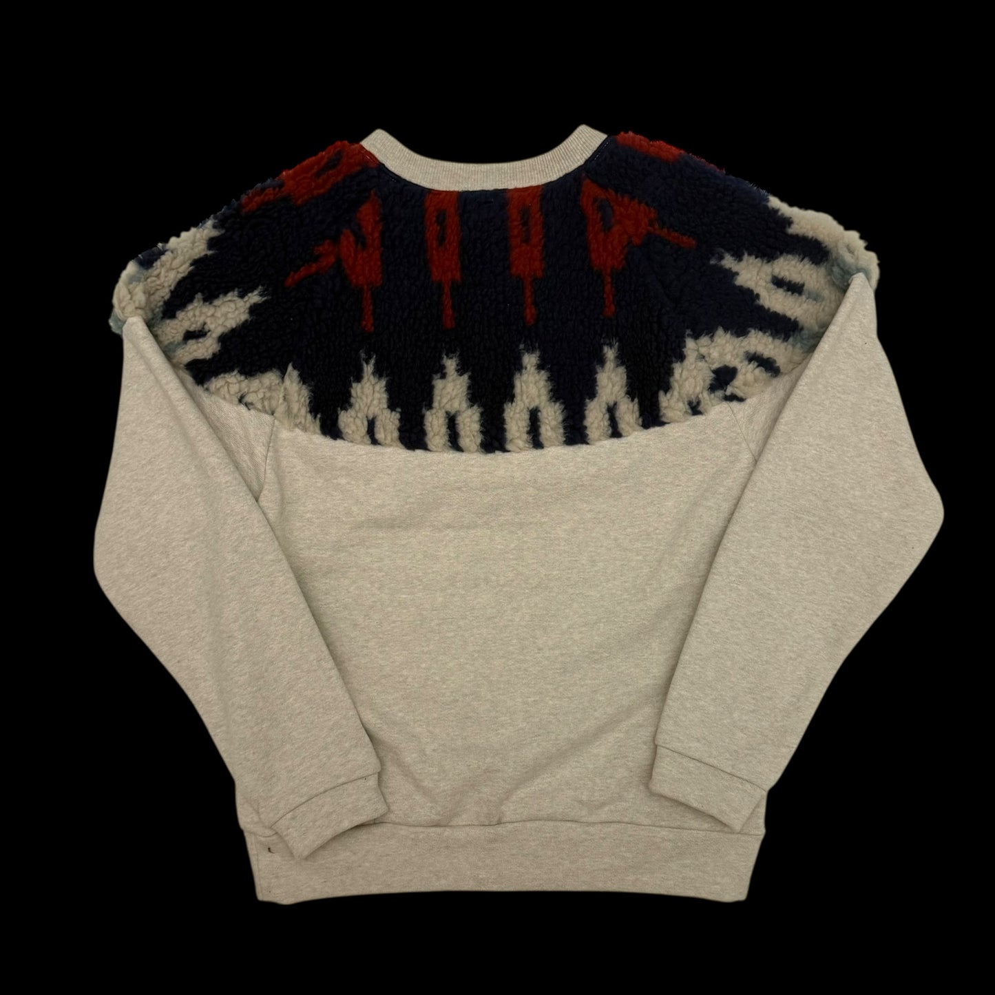 Kapital Boa Fleece Sweatshirt Navy/Red (Size 3)