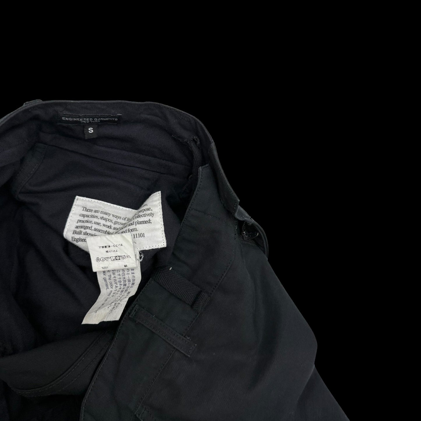 Engineered Garments Ripstop FA Pants Black (Size S)