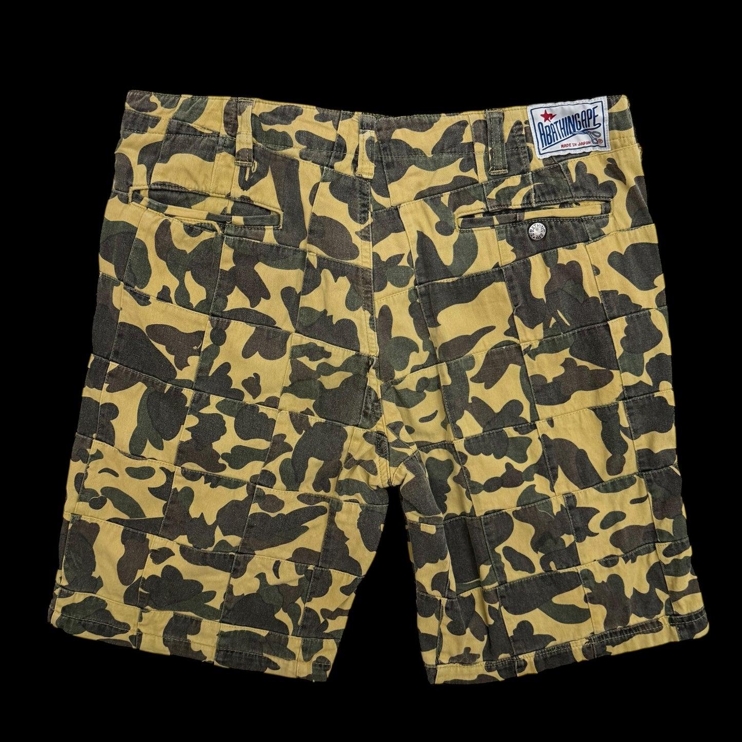 Bape (A Bathing Ape) Camo Patchwork Shorts (Size M)