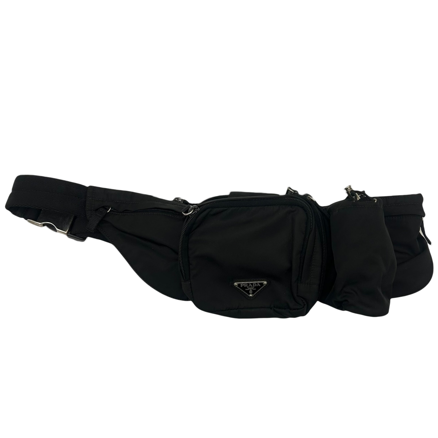 Vintage Prada Nylon Technical Belt Bag Black