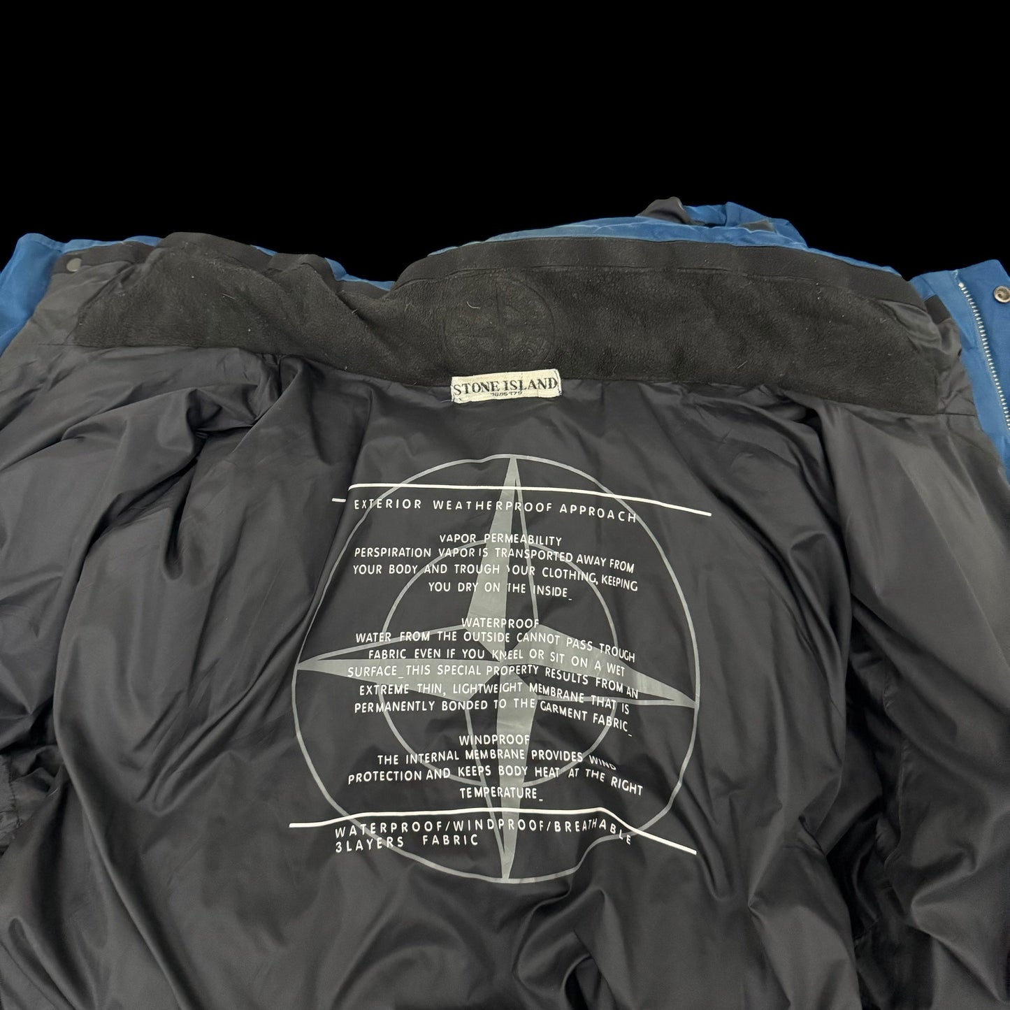 Stone Island AW 2009 Weatherproof Goose Down Jacket Blue (Size XXL)