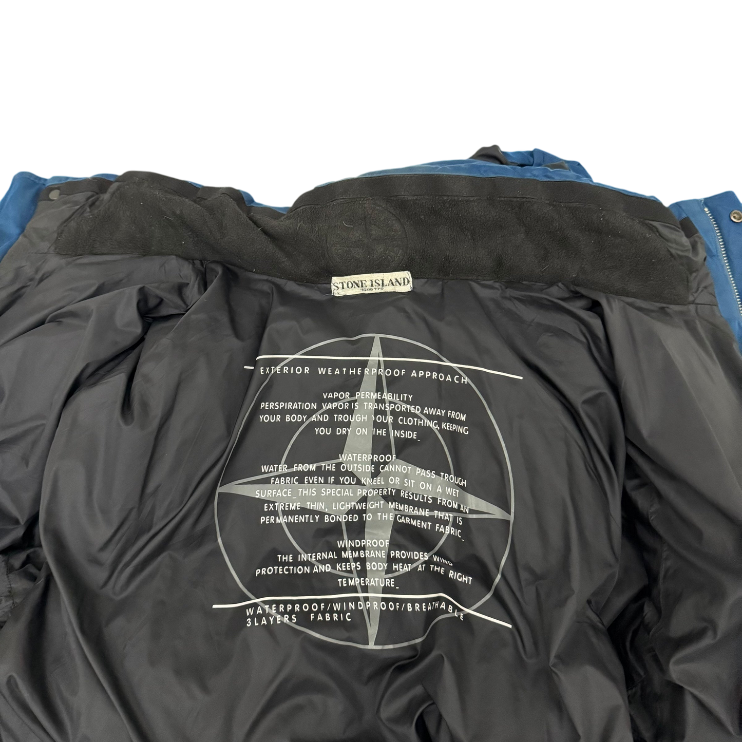 Stone Island AW 2009 Weatherproof Goose Down Jacket Blue (Size XXL)