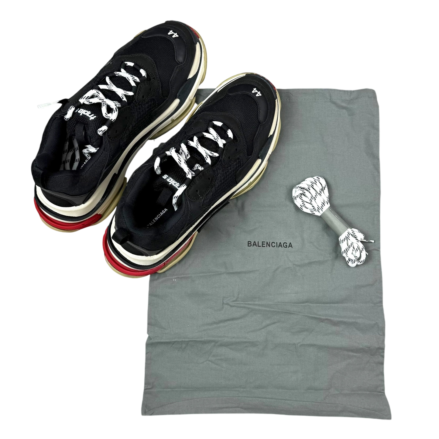 Balenciaga Triple S Black White Red (2018 Reissue) (US11/UK10/EU44)