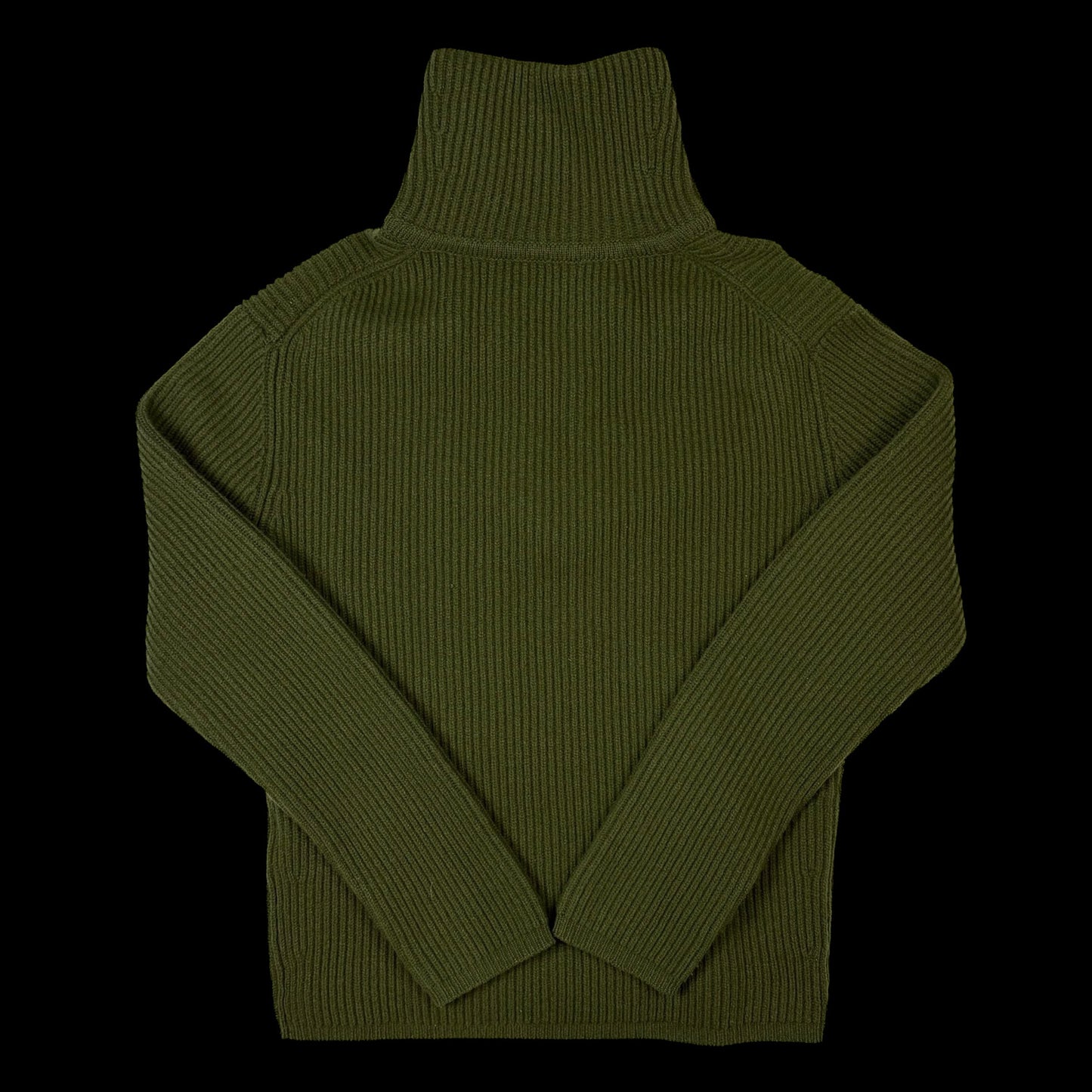 Acne Studios Fisherman Wool Blend Knit Quarter-Zip Sweatshirt Hunter Green (fits S-M)
