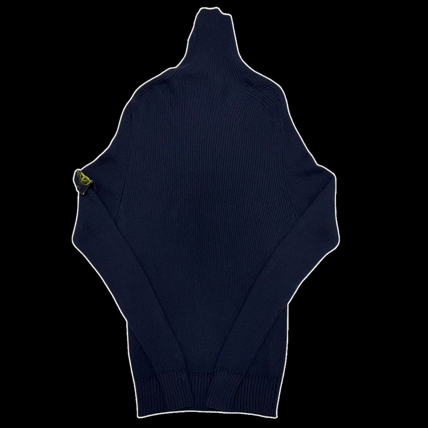 Stone Island Pure Wool Turtleneck Sweatshirt Navy (Size L)