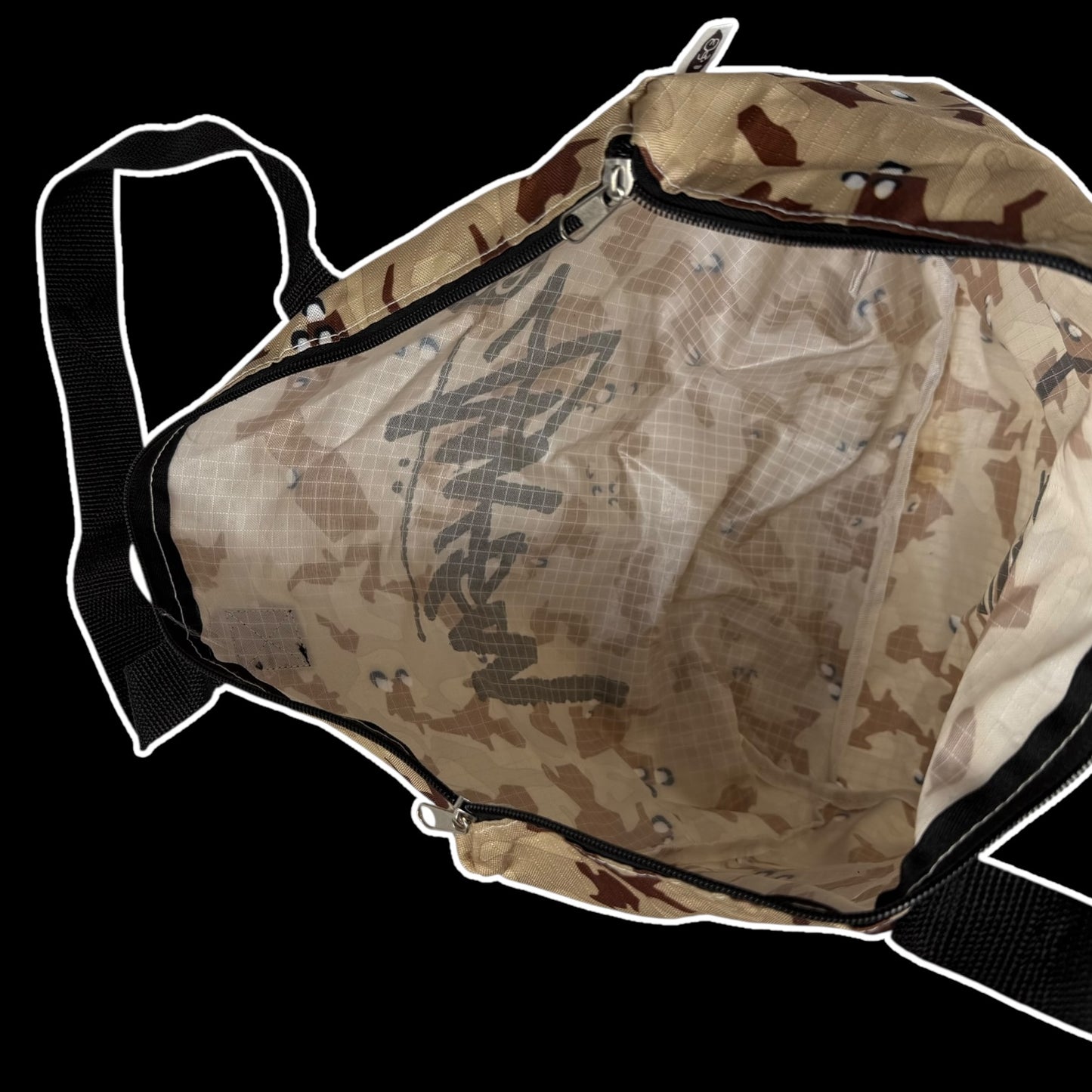 BAPE (A Bathing Ape) x Stussy Tote Bag Camo Brown