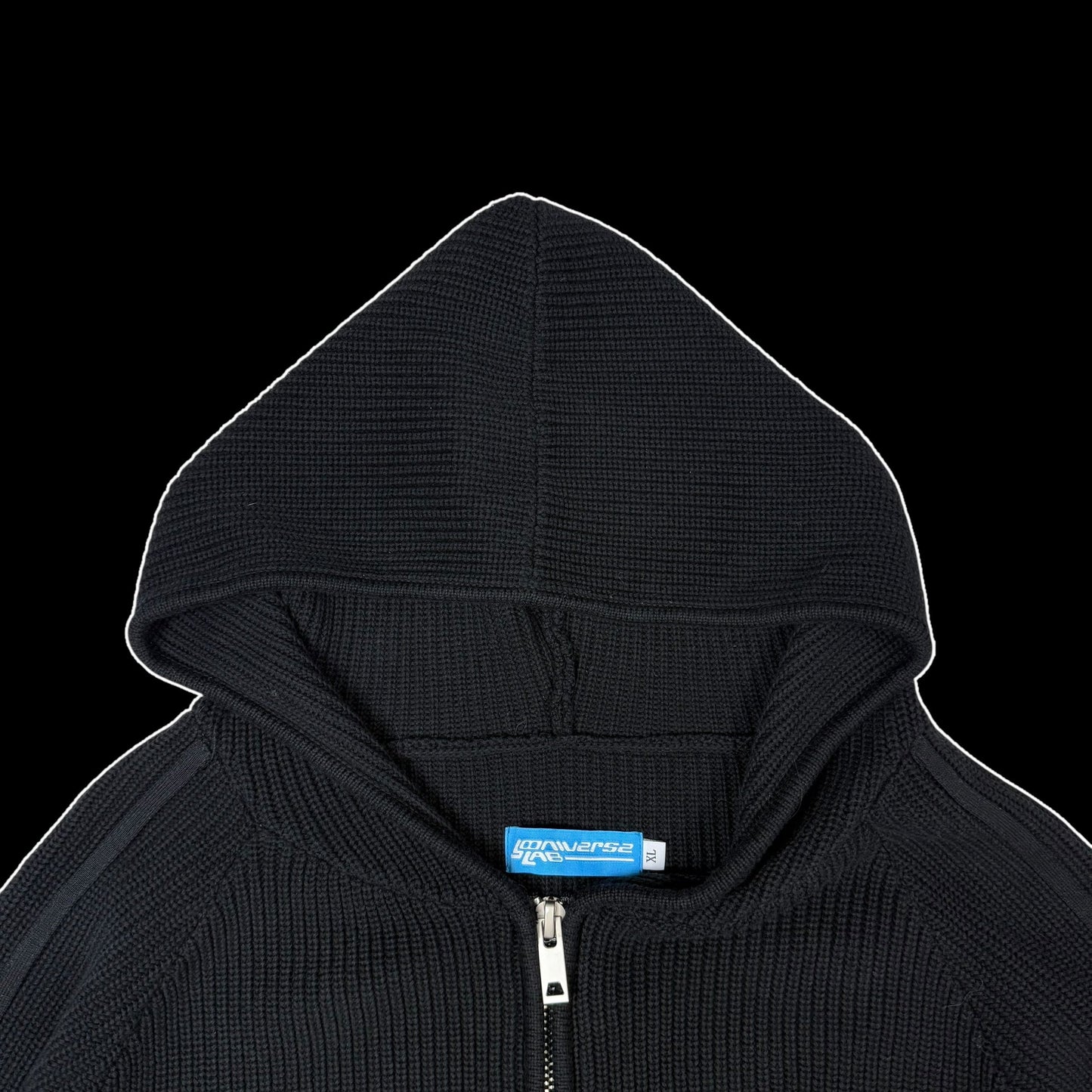 Jooniverse Lab Cable Knit Hoodie Black (Size XL)