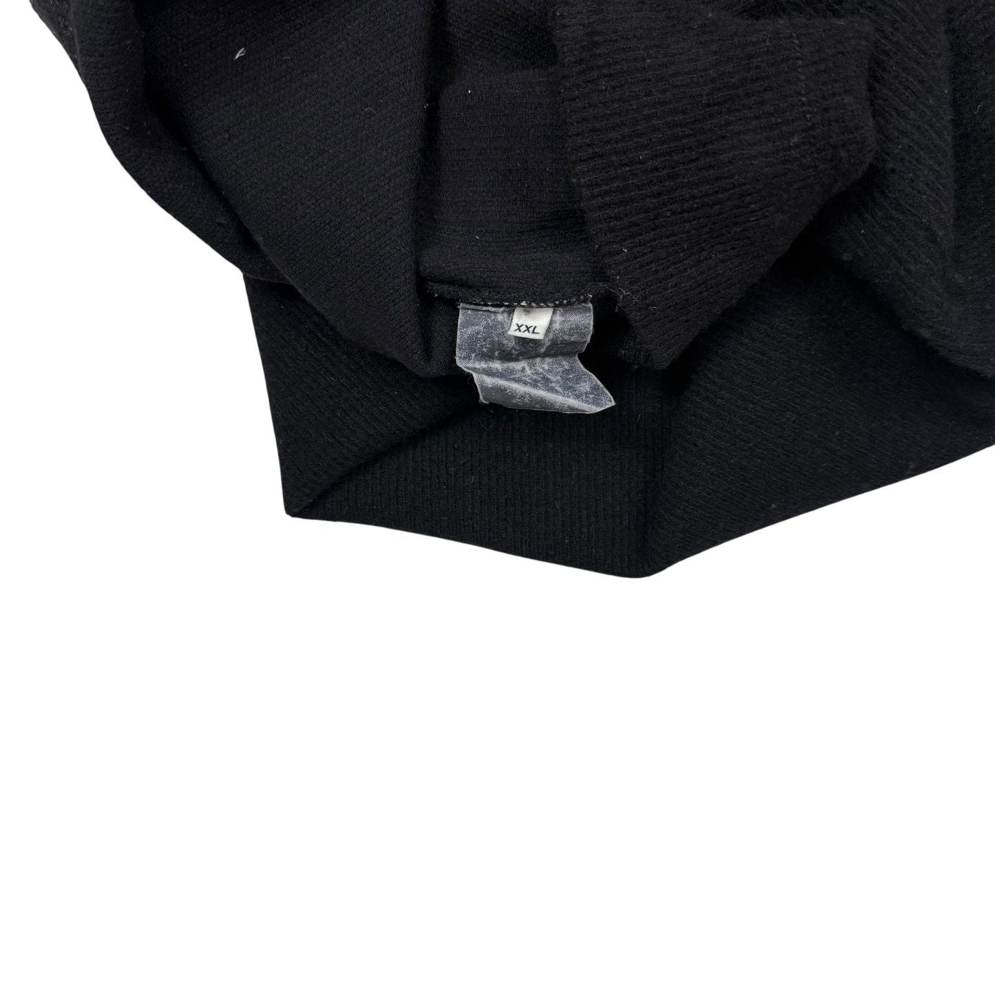 Stone Island 90s Mock Neck Wool Knit Sweatshirt Black (Size XXL)