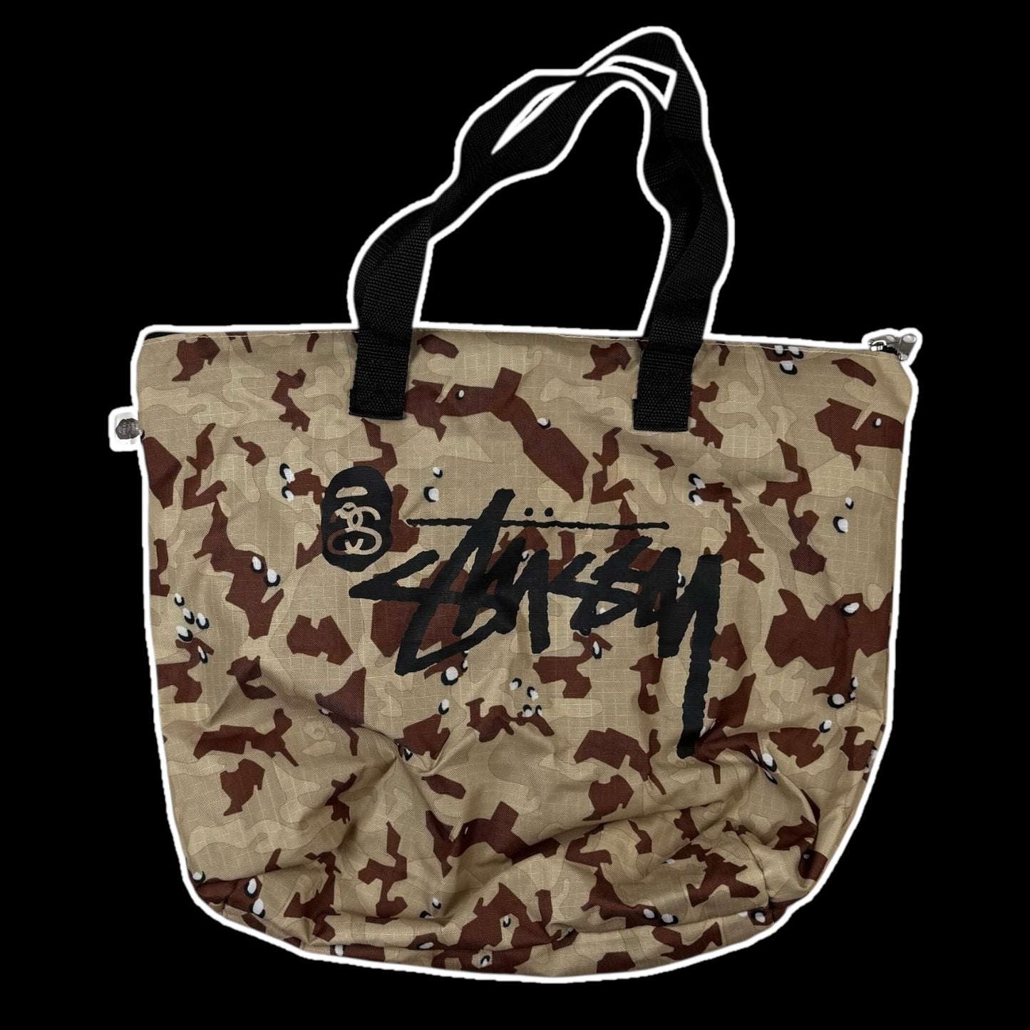 BAPE (A Bathing Ape) x Stussy Tote Bag Camo Brown