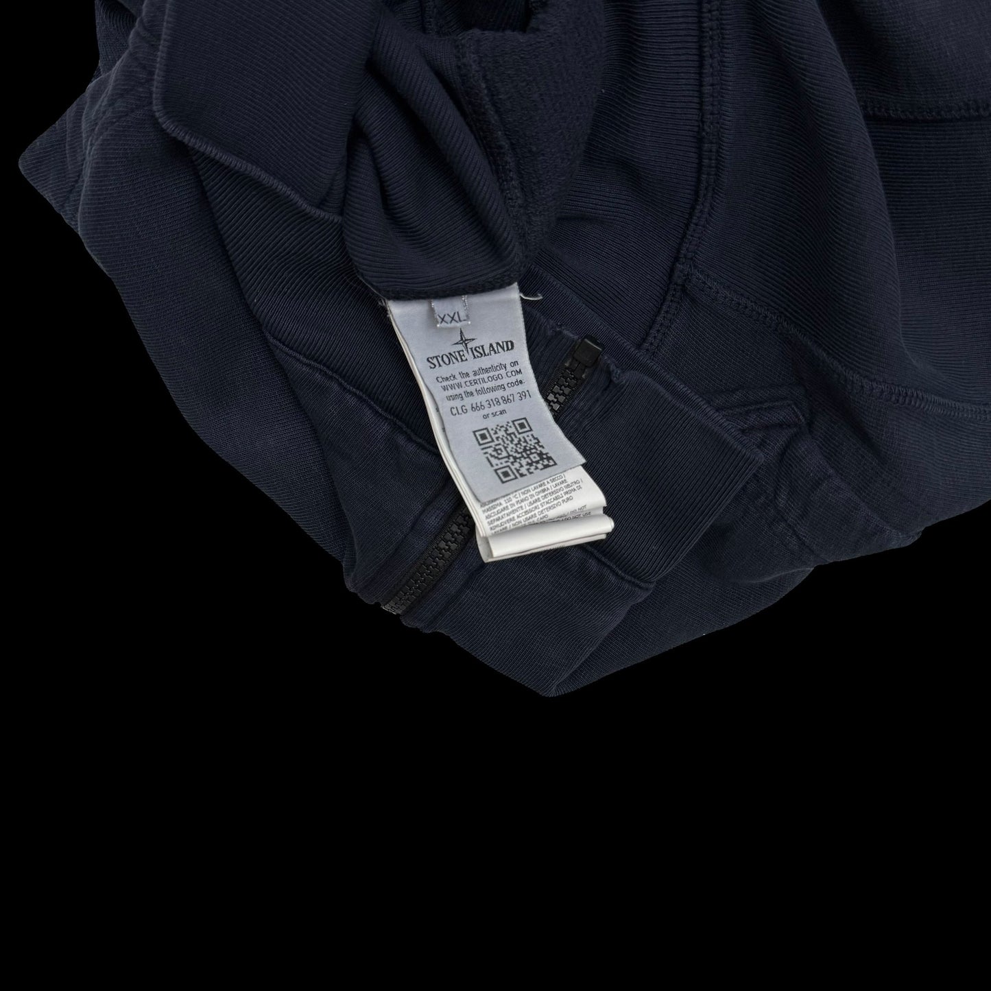 Stone Island Full Zip Sweatshirt Navy(Size XXL)