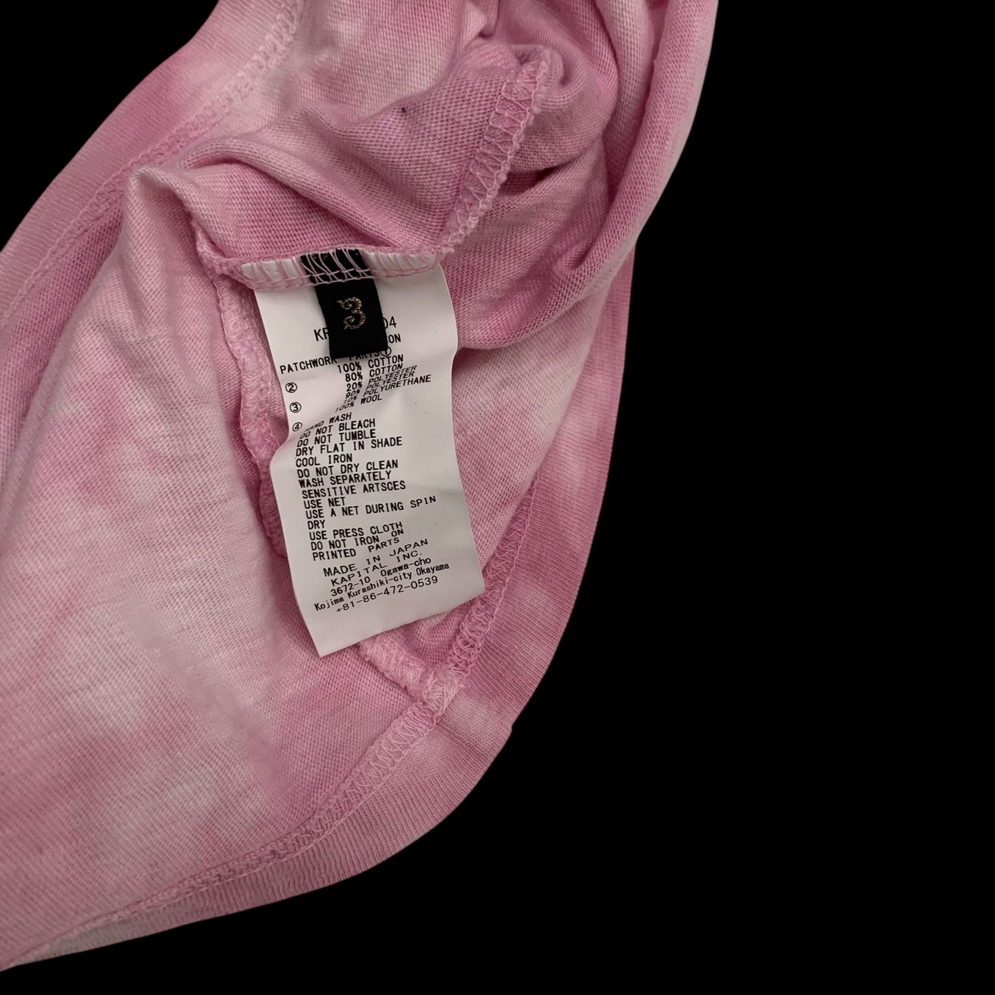 Kapital Dip Dye Nomad Patchwork Longsleeve Pink