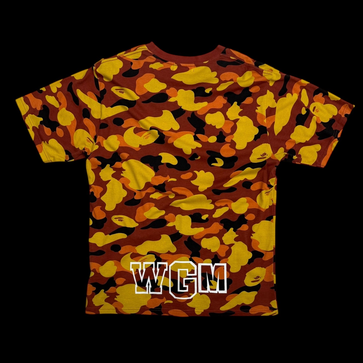 BAPE (A Bathing Ape) 1st Camo Shark T-shirt Orange (Fits M-L)