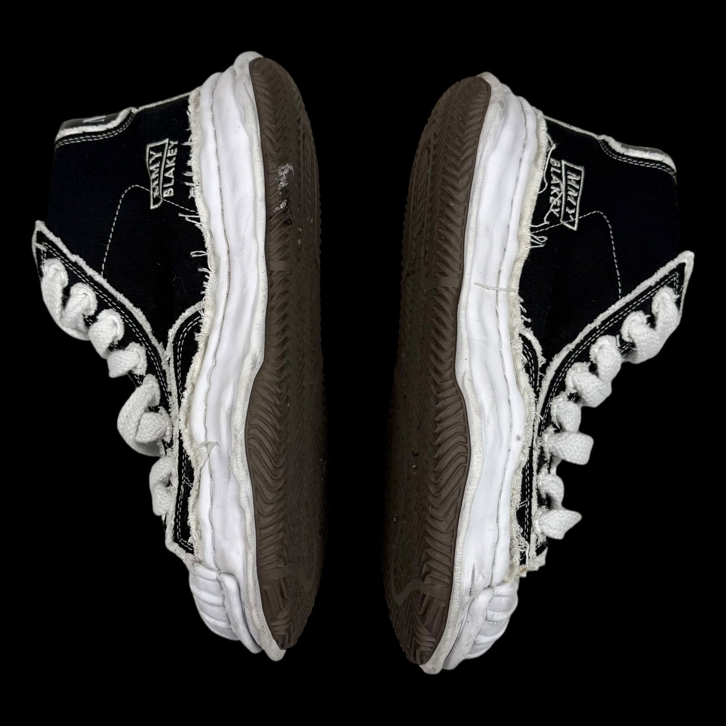 Men's Maison Mihara Yasuhiro Blakey OG Sole Canvas High Black / White (US11/EU44)