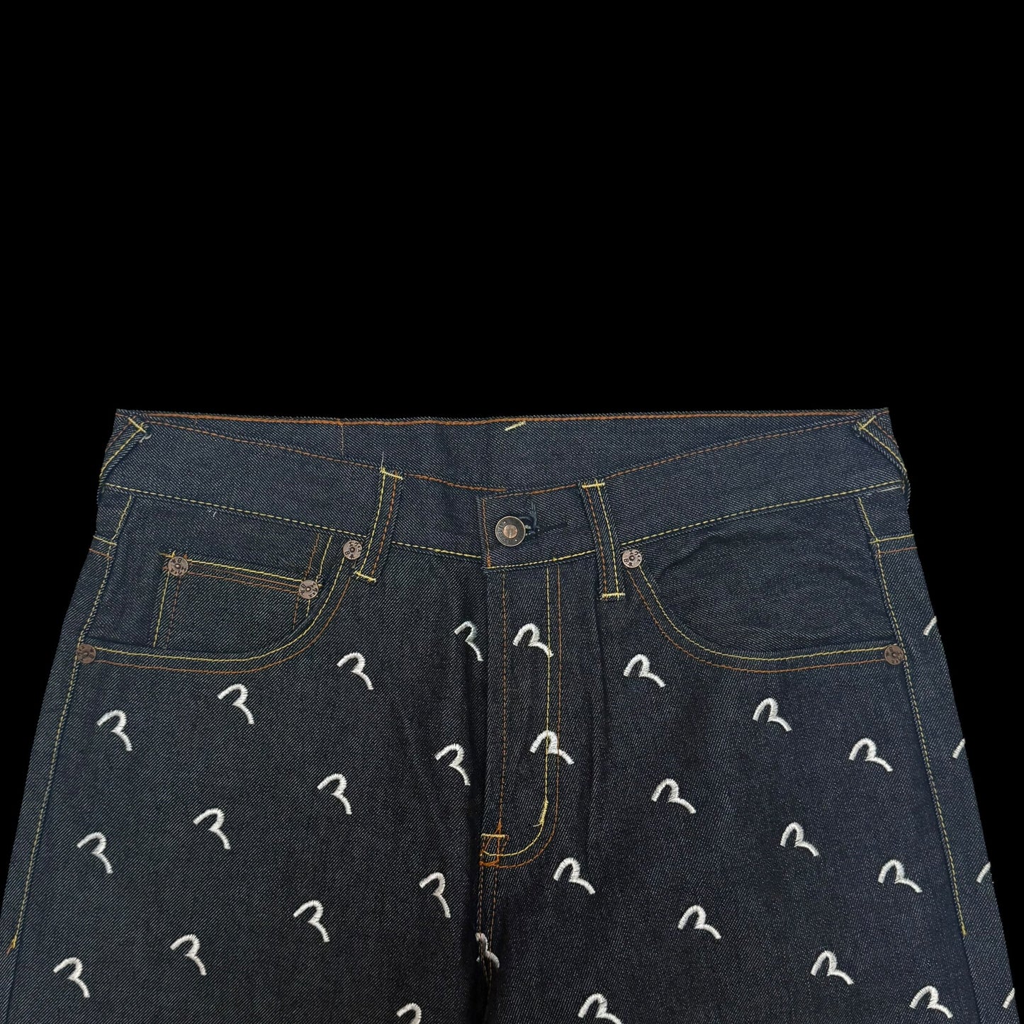 Evisu All Over Angle Print Jeans (Fits 32”)