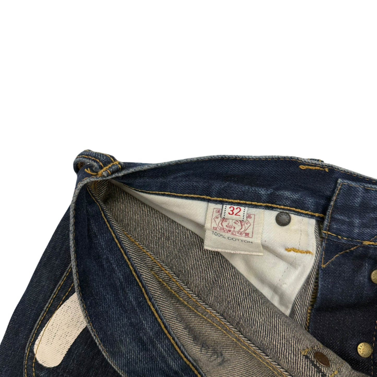 Evisu White Seagull Print Jeans (Size 32")