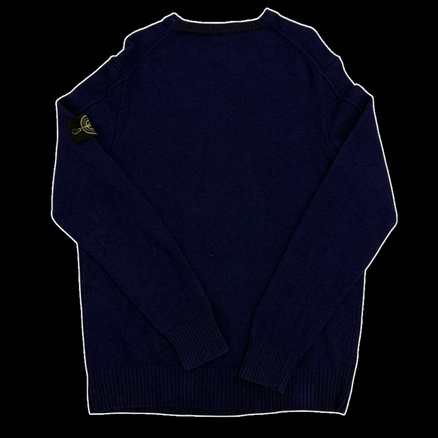 Stone Island AW16 Wool Blend Knit Sweatshirt Navy (Size XXL)