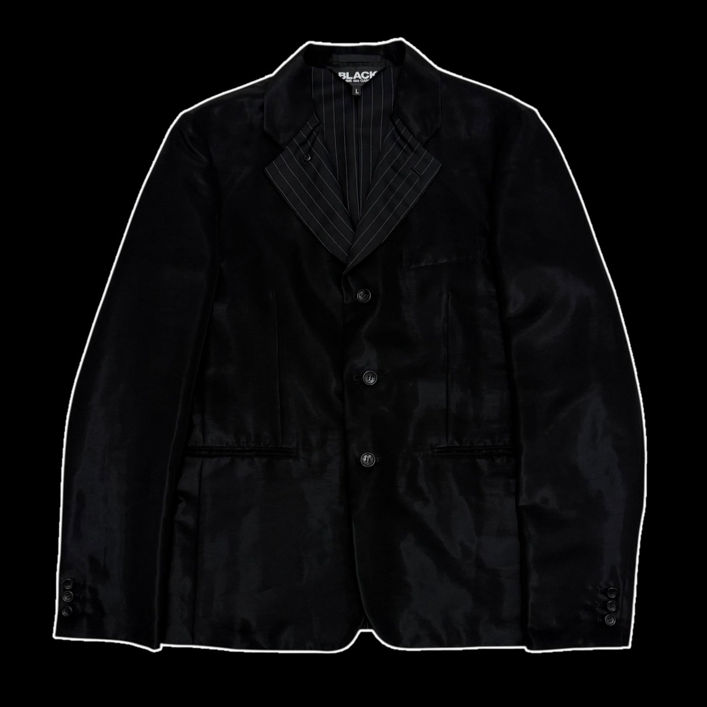 Comme Des Garçons BLACK SS20 Triacetate Blazer Black (Fits M)