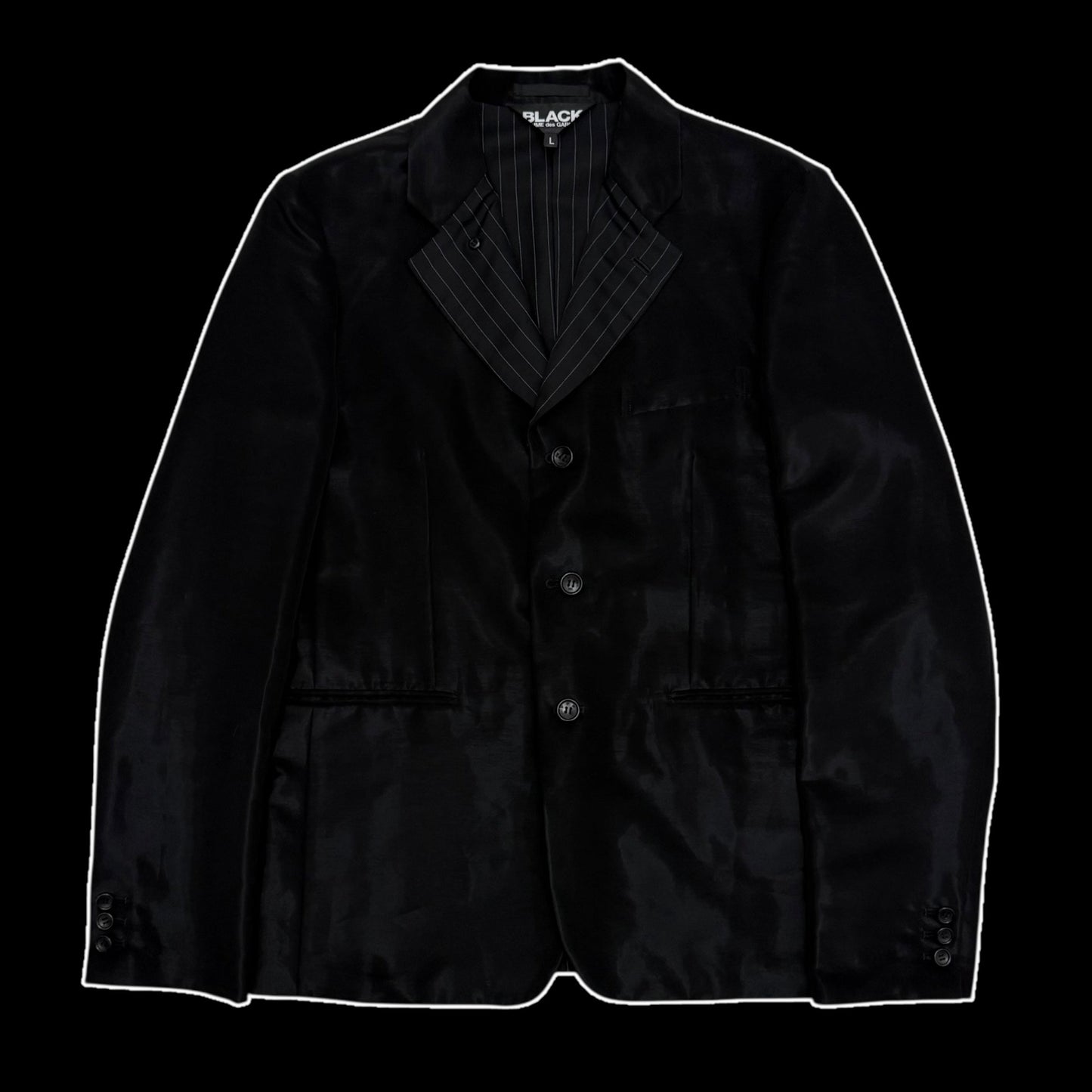 Comme Des Garçons BLACK SS20 Triacetate Blazer Black (Fits M)
