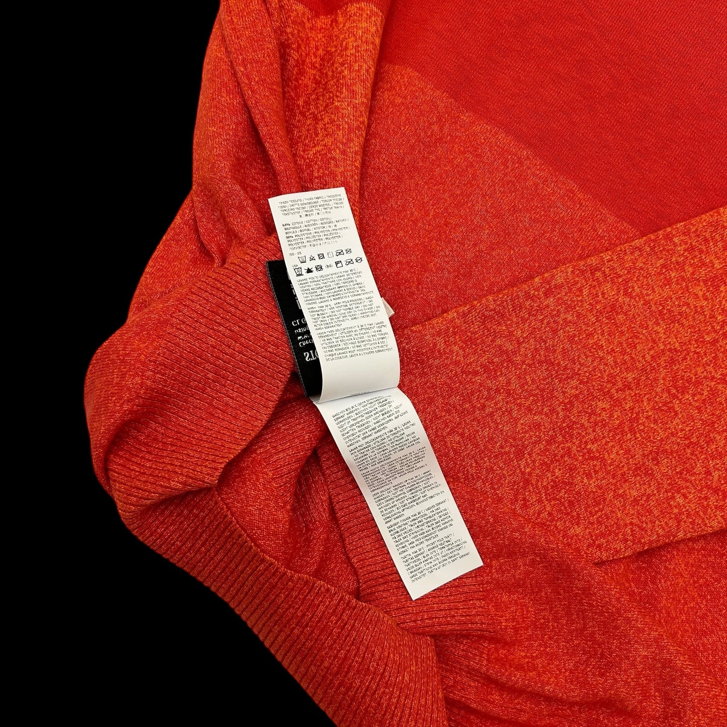 Stone Island Big Logo Intarsia Knit Sweatshirt Coral Red (Size L)