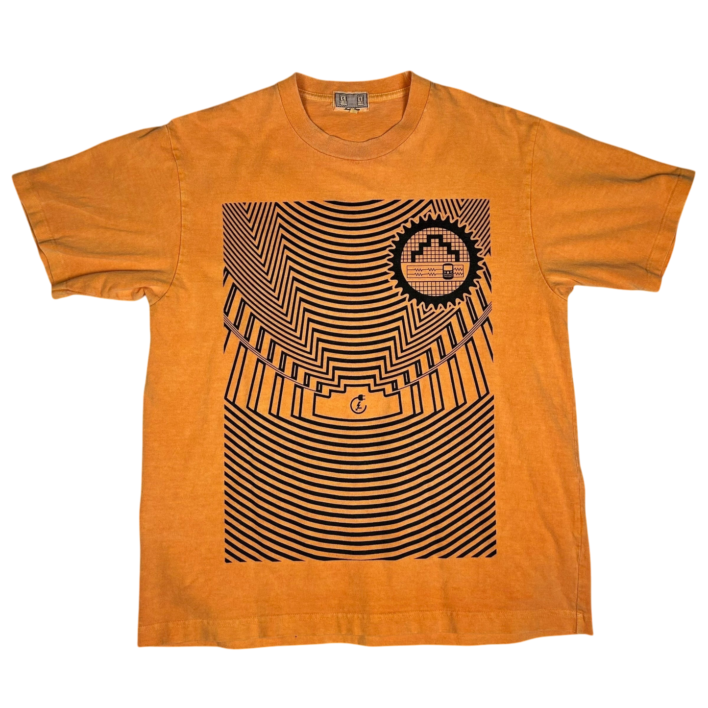 Cav Empt Overdye Ziggurat Ripple T-Shirt Orange (Size M)