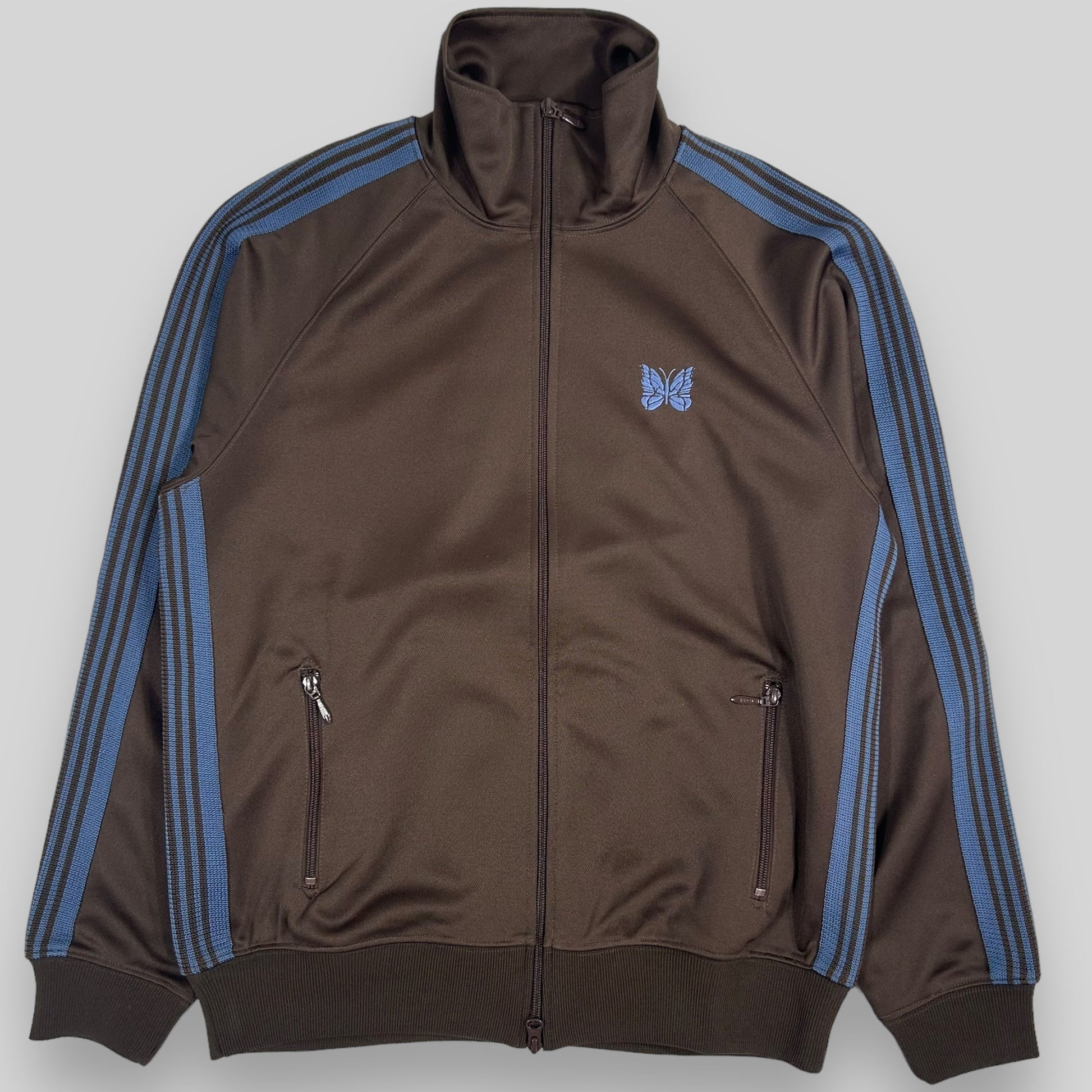 Needles Poly Smooth Track Jacket Brown / Blue (Size M)