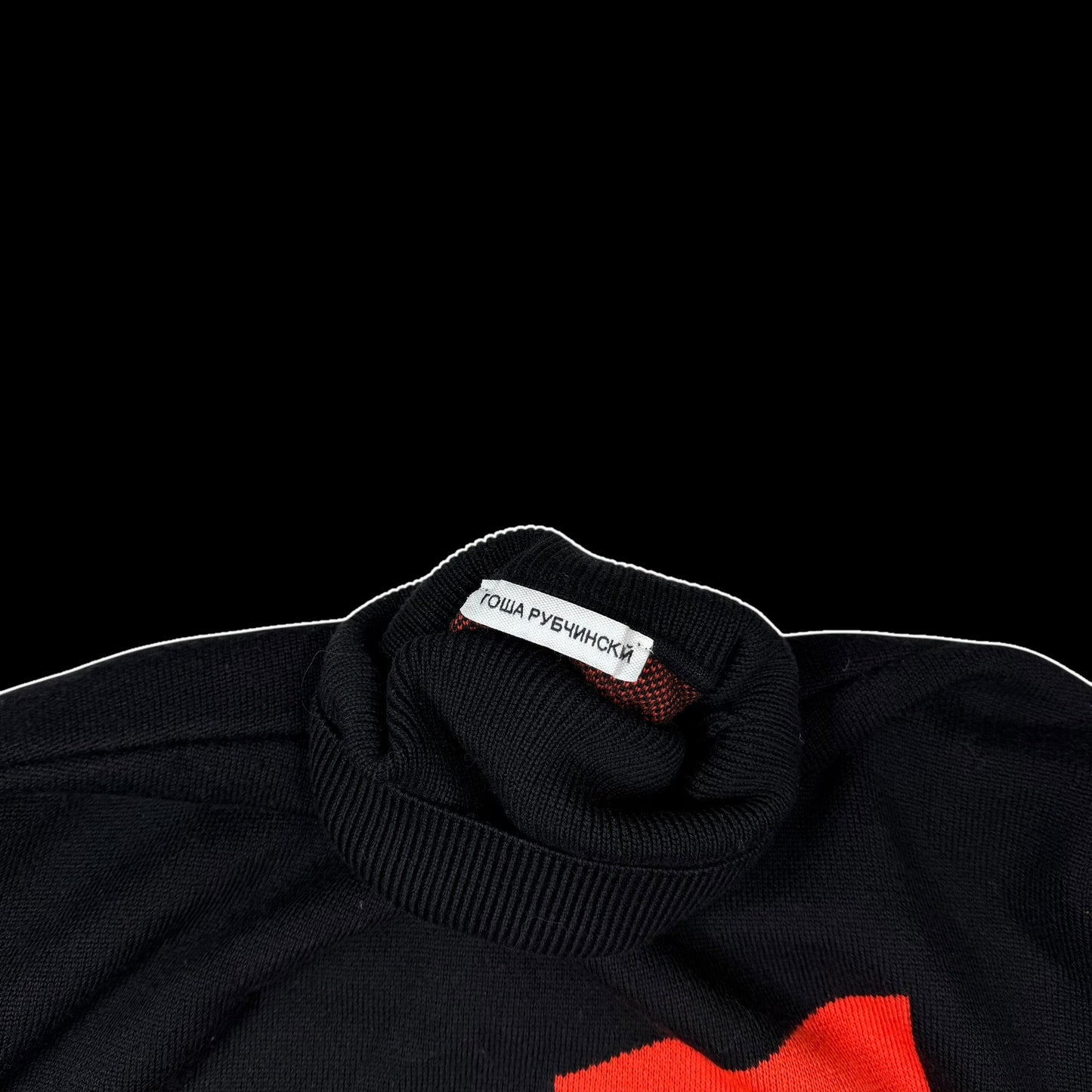 Gosha Rubchinskiy AW18 Enemy ВРАГ Turtleneck Sweatshirt Black (Size XL)