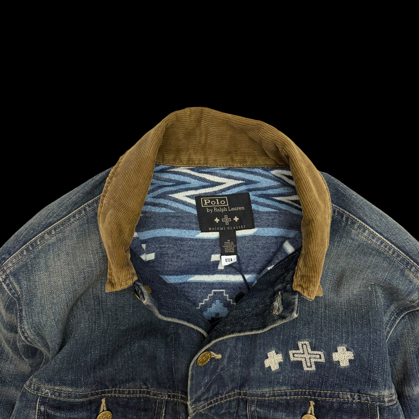 Polo Ralph Lauren x Naiomi Glasses Denim Trucker Jacket Faded Blue (Size M)
