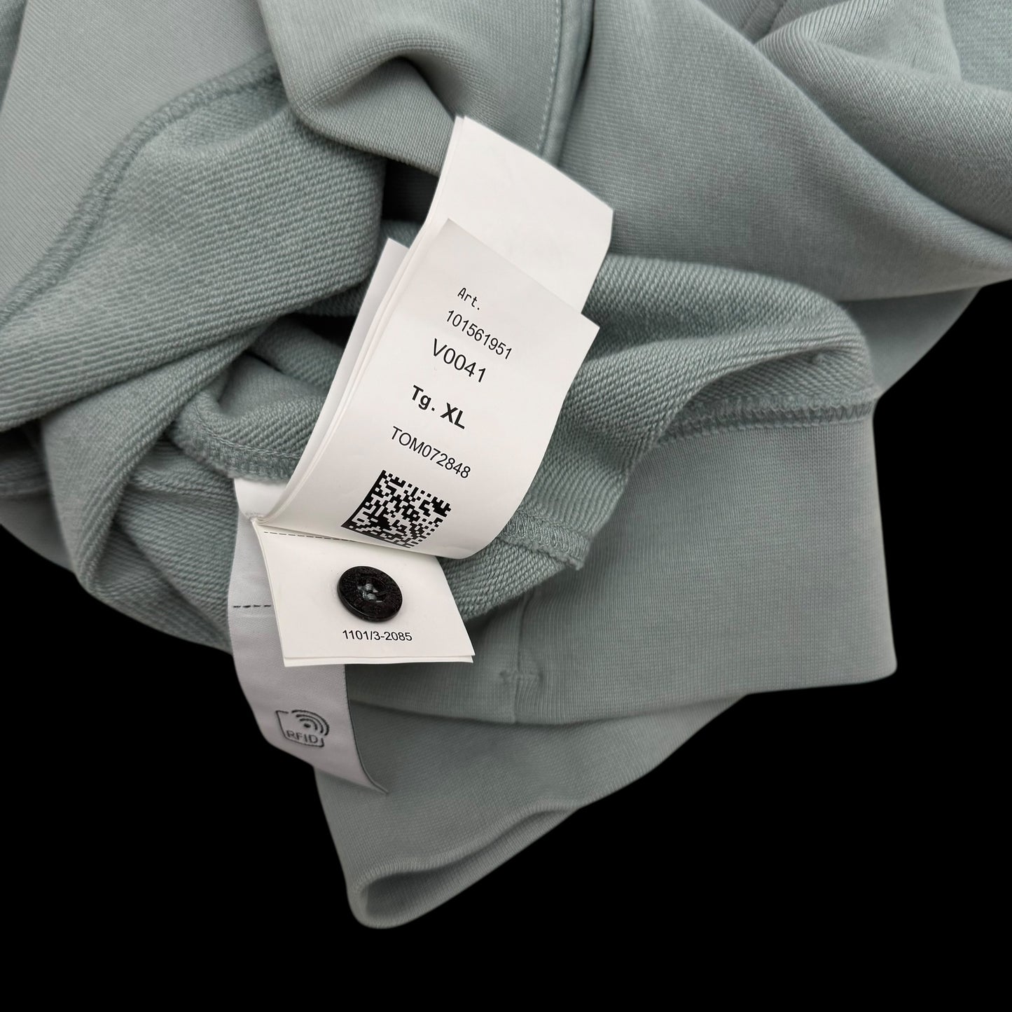 Stone Island Garment-Dyed Quarter-Zip Sweatshirt Light Blue (Fits L-XL)