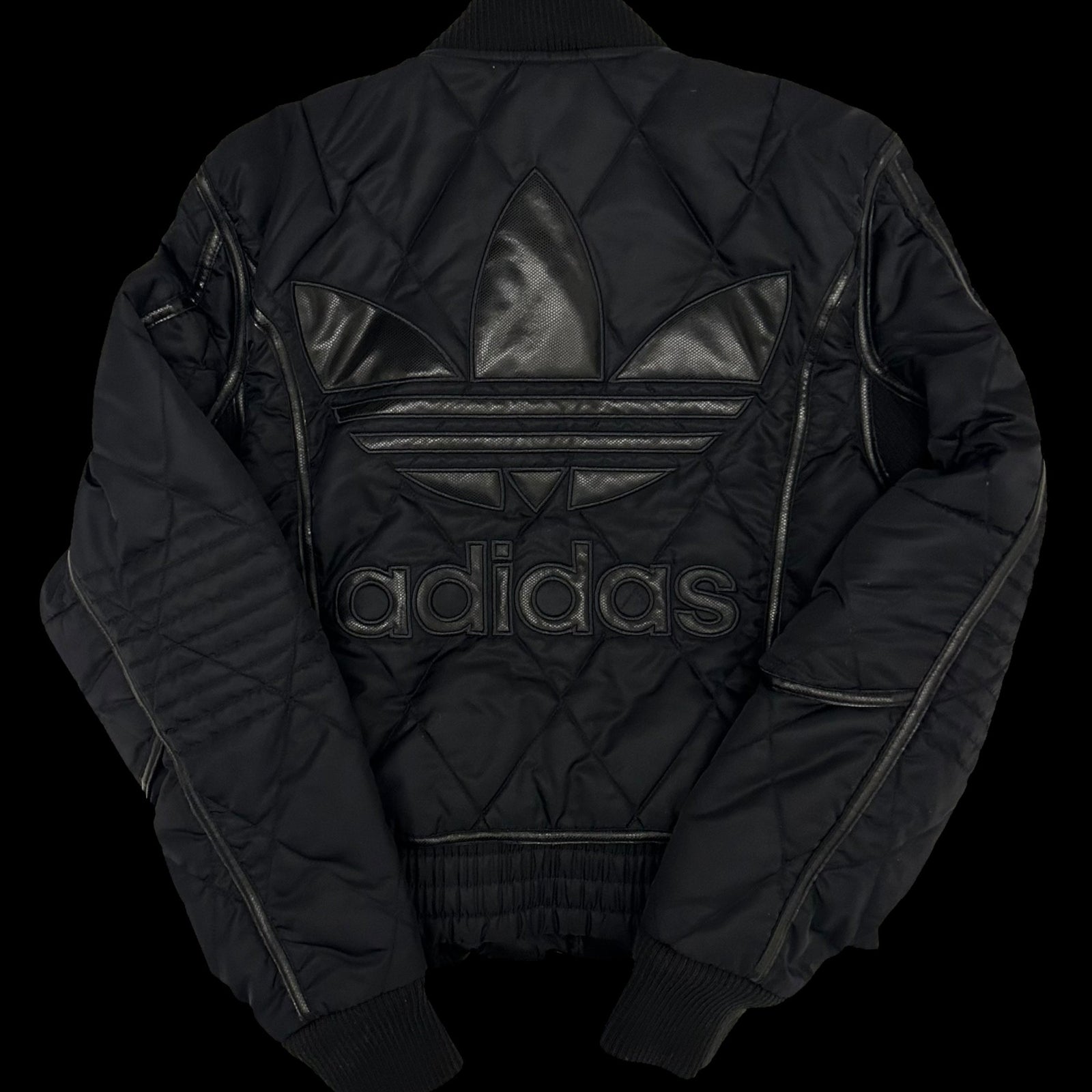 Rare Adidas x Jeremy Scott Quilted Bomber Jacket Black (Size S Womens)