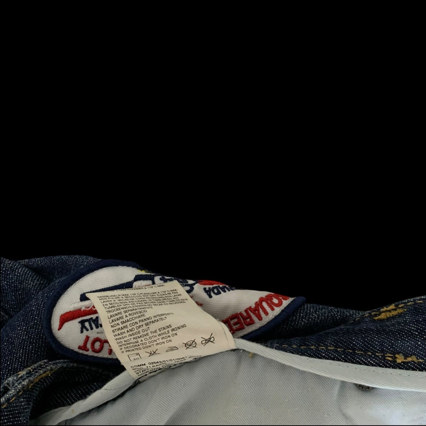 Dsquared 2000s Cup Series Patch Jeans (Size 32”)
