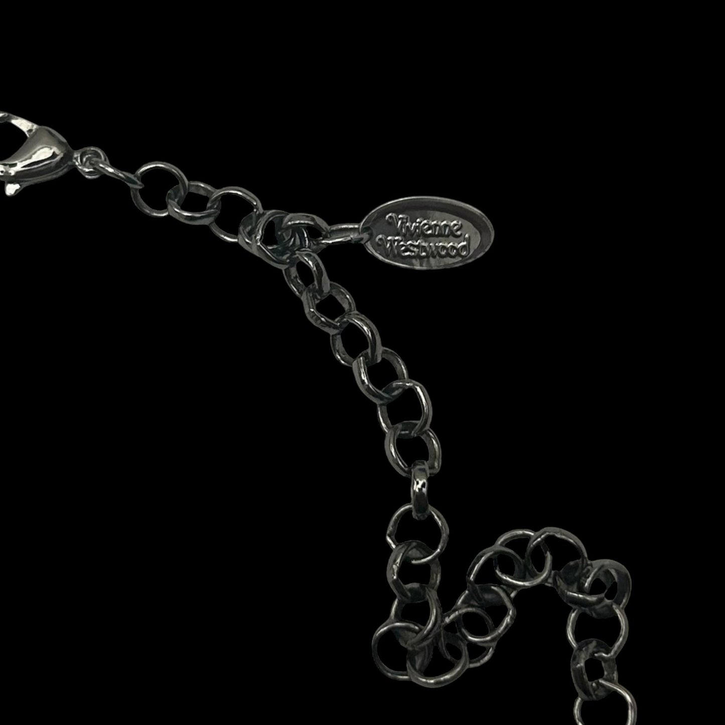 Vivienne Westwood Orb Giant 3D Necklace Gun Metal Silver