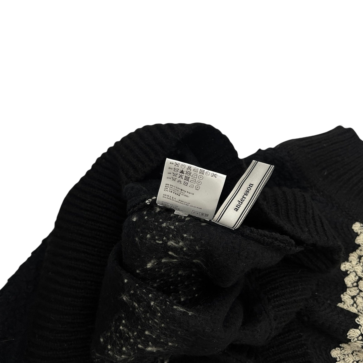 Andersson Bell Embroidered Long Vest Black (Fits XL-XXL)