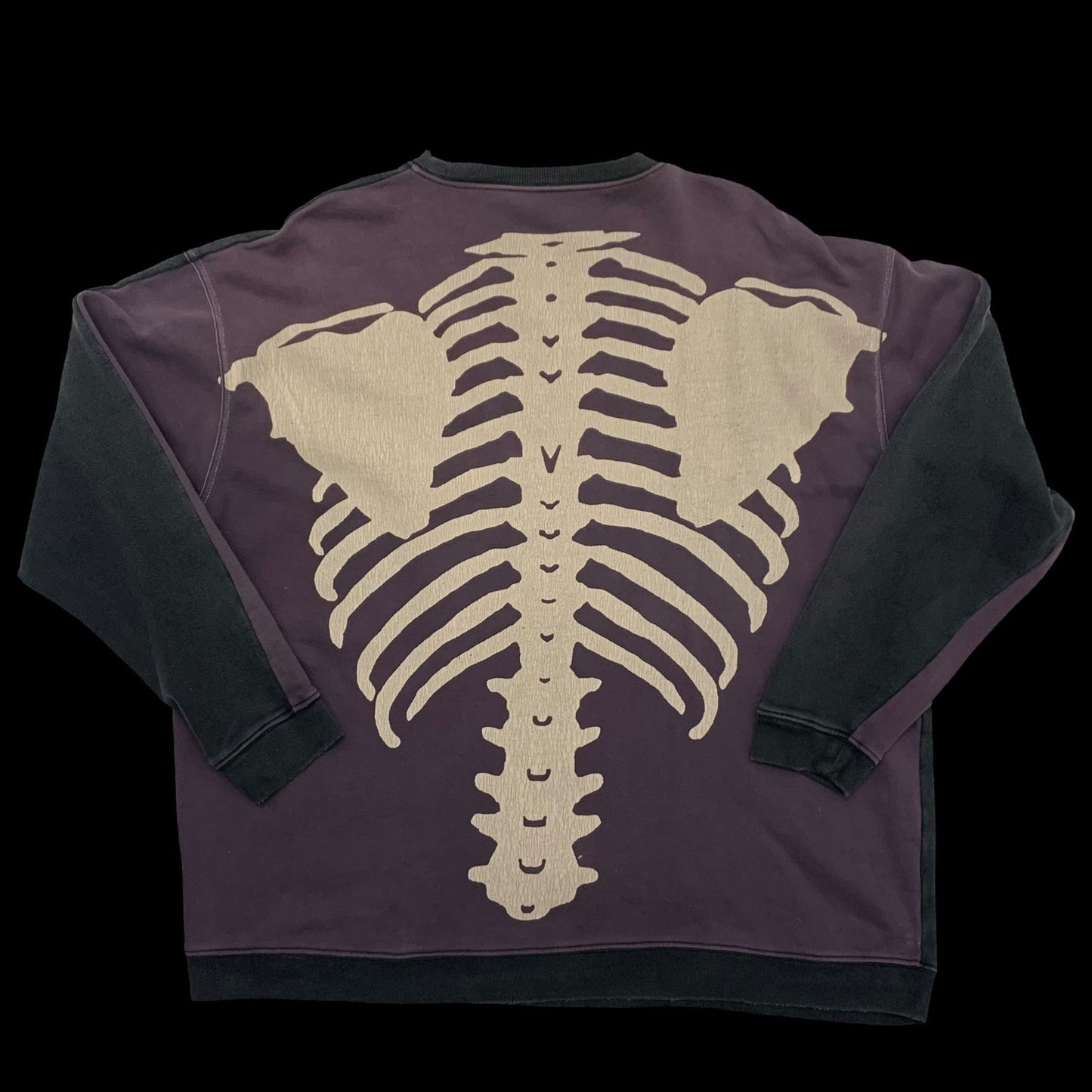 Kapital 2 Tone Remake Oversized Bone Sweatshirt (Free size)